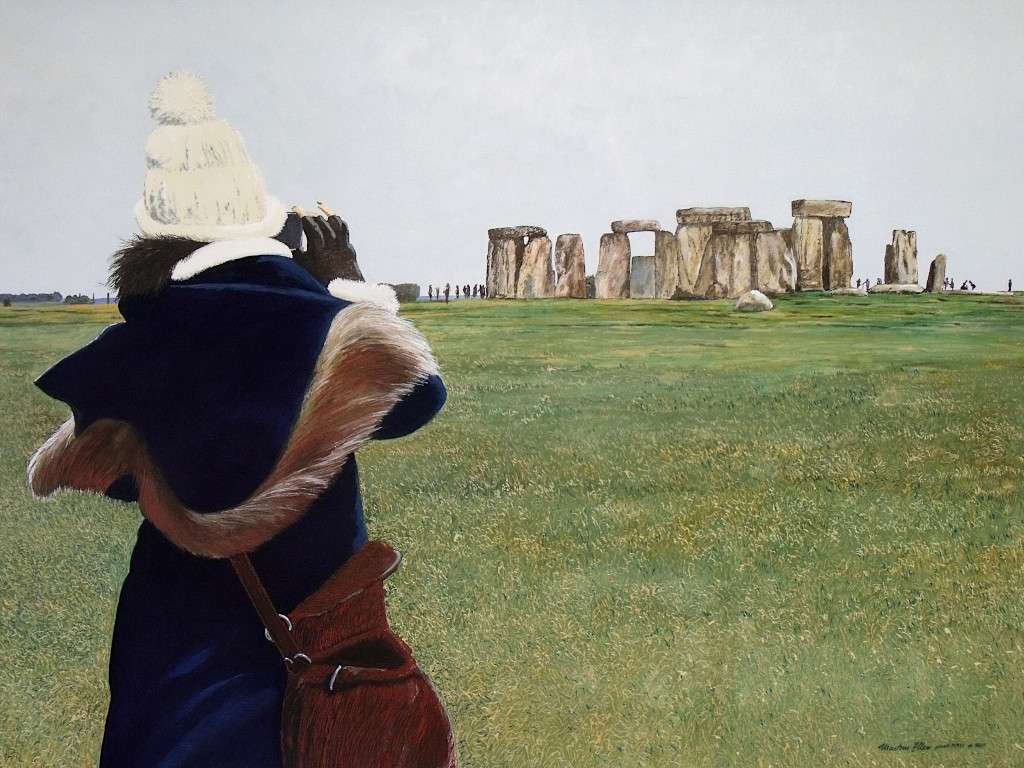 CLICK - STONEHENGE von Martin Eller, WVZ 1881, Leinwand 90 x 110 cm - Galerie Alte Schule