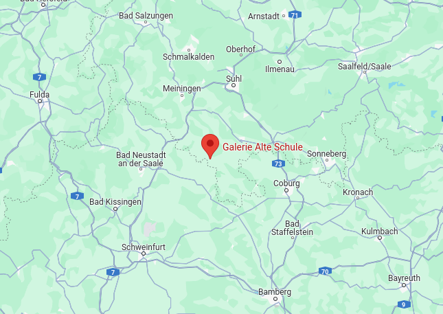 Kartenausschnitt mit Galerie Alte Schule in Google Maps