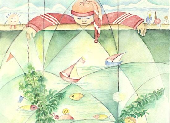 Lotte Hering, Wassermann II, Aquarell auf Bütten 40 x 30 cm - Galerie Alte Schule